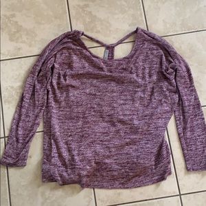 Athleta long sleeve wrap back top